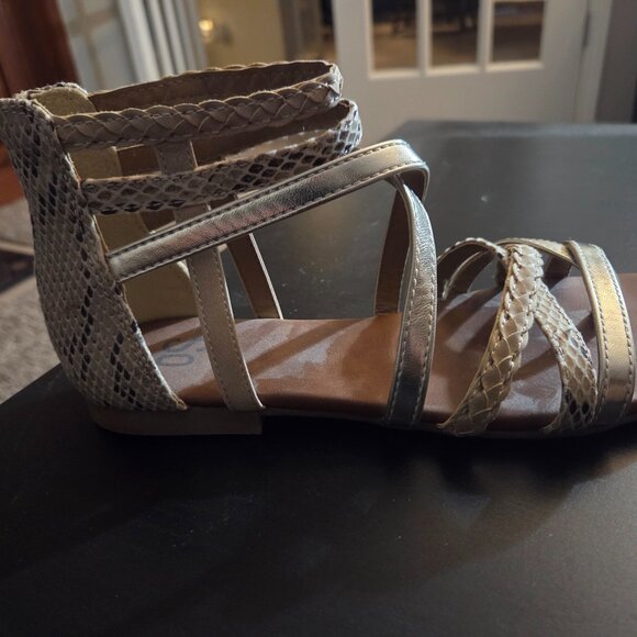 Snake Print Gladiator Sandals - Picture 3 of 5